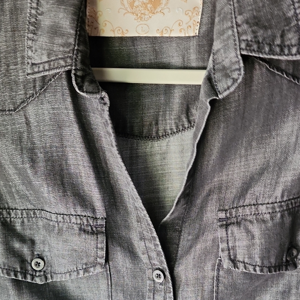 Bella Dahl Charcoal Button-Up Shirt - Picture 6 of 6